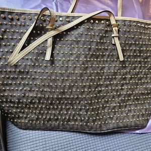 Michael kors Tote bag  brown with gold beads